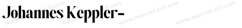 Johannes Keppler字体转换